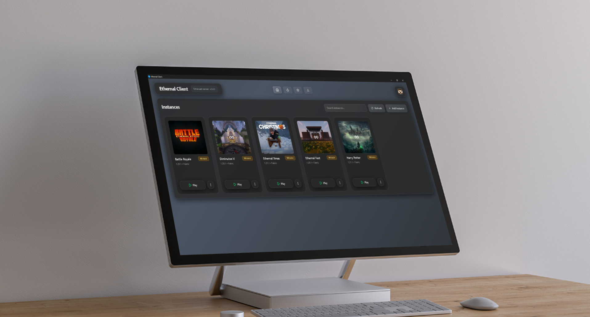 Ethernal Launcher Mockup